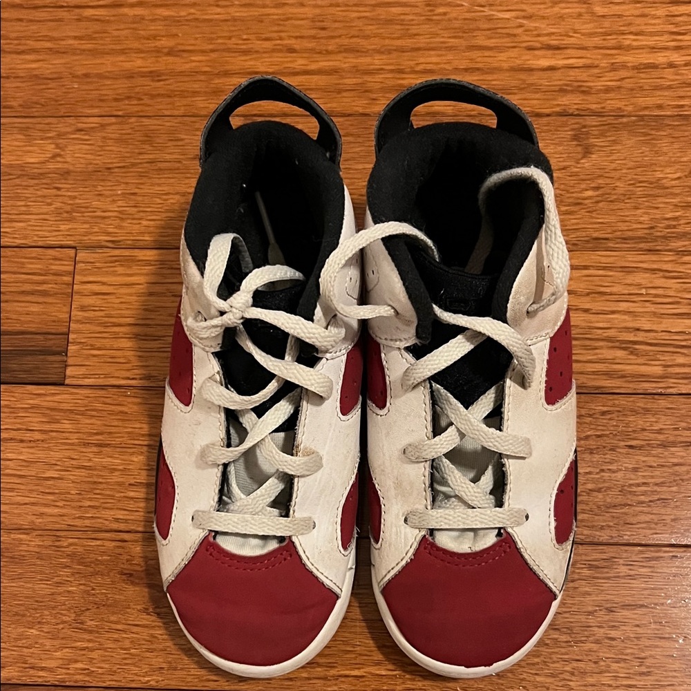 Jordan Kids Red and White Sneakers